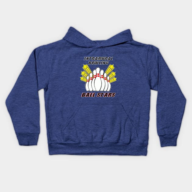 Bowling Ball Stars - light Kids Hoodie by MotoGirl